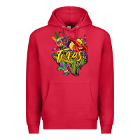 Cardinal texas map mardi gras Premium Hoodie - CowGirlArtShop