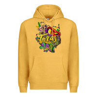 Mustard texas map mardi gras Premium Hoodie - CowGirlArtShop