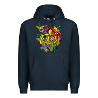 Navy texas map mardi gras Premium Hoodie - CowGirlArtShop