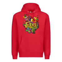 Red texas map mardi gras Premium Hoodie - CowGirlArtShop