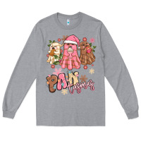 Heather Grey pantasmas christmas mexican conchas ghosts Long Sleeve Tee - MaliasSmallBusiness
