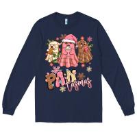 Navy pantasmas christmas mexican conchas ghosts Long Sleeve Tee - MaliasSmallBusiness