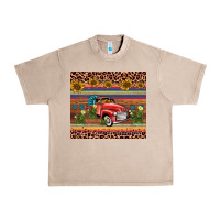 French Oak truck sunflower leopard Urban Heavy Tee - AdoDesignShop
