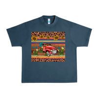 Midnight Navy truck sunflower leopard Urban Heavy Tee - AdoDesignShop