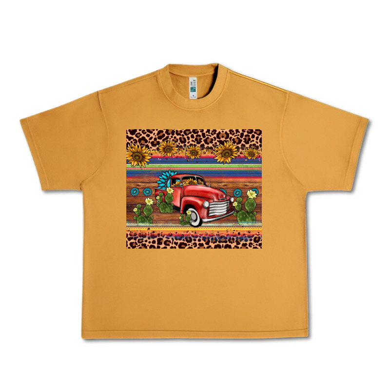 Truck Sunflower Leopard Urban Heavy Tee by AdoDesignShop | Teevron