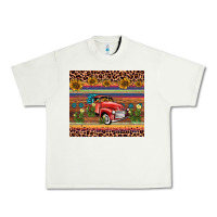 Pistachio truck sunflower leopard Urban Heavy Tee - AdoDesignShop