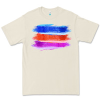 Bone Blue Orange Purple Colored Triple Brush Strokes Premium Tee - Bettercallsaul