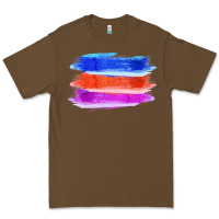 Cacao Blue Orange Purple Colored Triple Brush Strokes Premium Tee - Bettercallsaul