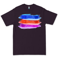 Plum Blue Orange Purple Colored Triple Brush Strokes Premium Tee - Bettercallsaul