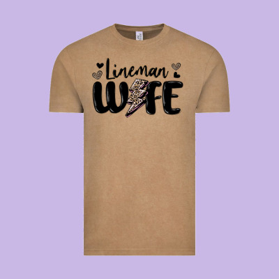 Lineman Wife Vintage Tee Designed By Maliassmallbusiness