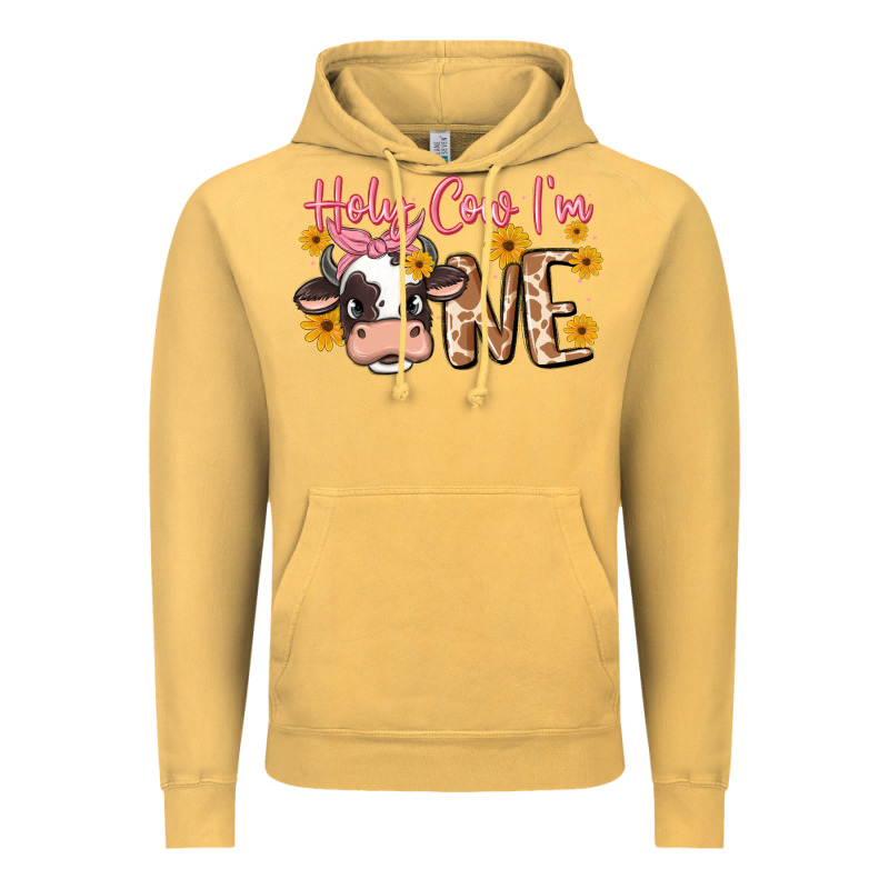 Holy Cow I'm One Vintage Hoodie by MaliasSmallBusiness | Teevron