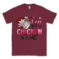 Burgundy i see you chicken out Classic Tee - MaliasSmallBusiness