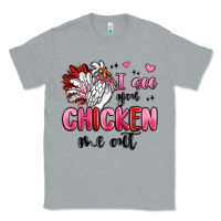 Heather Grey i see you chicken out Classic Tee - MaliasSmallBusiness