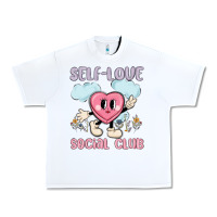 White self love social club Urban Heavy Tee - MaliasSmallBusiness