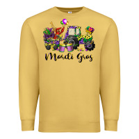 Antique Gold mardi gras tractor Premium Sweatshirt - CowGirlArtShop