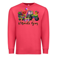 Cardinal mardi gras tractor Premium Sweatshirt - CowGirlArtShop
