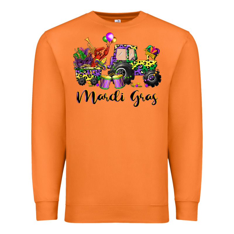 Mardi Gras Tractor Premium Sweatshirt by CowGirlArtShop | Teevron