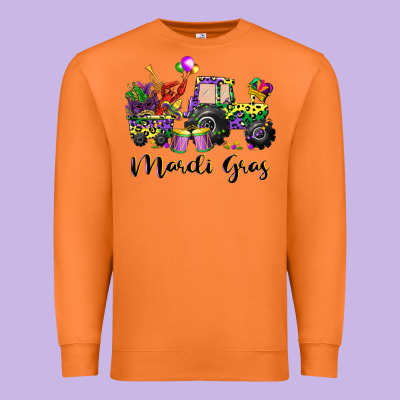 Mardi Gras Tractor Premium Sweatshirt Designed By Cowgirlartshop