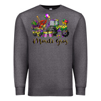 Charcoal Heather mardi gras tractor Premium Sweatshirt - CowGirlArtShop