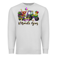Dove Grey mardi gras tractor Premium Sweatshirt - CowGirlArtShop