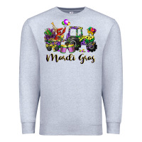 Heather Grey mardi gras tractor Premium Sweatshirt - CowGirlArtShop