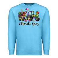 Ocean Blue mardi gras tractor Premium Sweatshirt - CowGirlArtShop