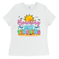 White beaching not teaching black back Ladies Tee - JahusDesignShop