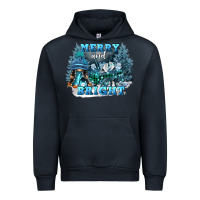 Navy merry and bright Urban Hoodie - FaDigitalArtStudio