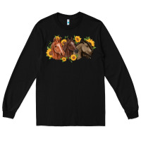 Black western horses Long Sleeve Tee - MaliasSmallBusiness