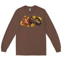 Chestnut western horses Long Sleeve Tee - MaliasSmallBusiness