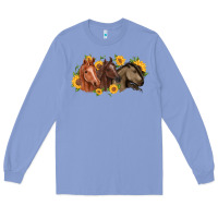 Colony Blue western horses Long Sleeve Tee - MaliasSmallBusiness