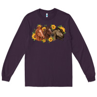 Plum western horses Long Sleeve Tee - MaliasSmallBusiness