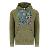 Vintage Olive alphabet autism awareness Vintage Hoodie - MaliasSmallBusiness