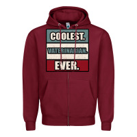 Burgundy coolest veterinarian ever Zipper Hoodie - Bettercallsaul