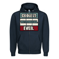 Navy coolest veterinarian ever Zipper Hoodie - Bettercallsaul
