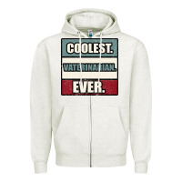 Oatmeal Heather coolest veterinarian ever Zipper Hoodie - Bettercallsaul