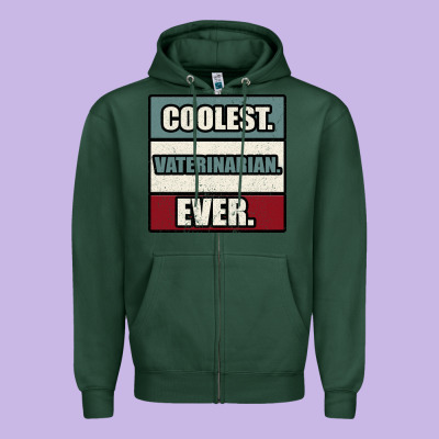 Coolest Veterinarian Ever Zipper Hoodie Designed By Bettercallsaul