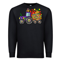 Black mardi gras tractor Premium Sweatshirt - CowGirlArtShop