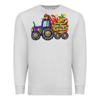 Dove Grey mardi gras tractor Premium Sweatshirt - CowGirlArtShop