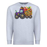 Heather Grey mardi gras tractor Premium Sweatshirt - CowGirlArtShop