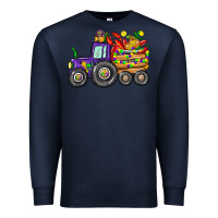 Navy mardi gras tractor Premium Sweatshirt - CowGirlArtShop