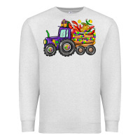 Oatmeal Heather mardi gras tractor Premium Sweatshirt - CowGirlArtShop