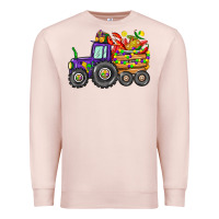 Pale Pink mardi gras tractor Premium Sweatshirt - CowGirlArtShop