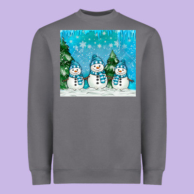 Snowman Heavyweight Sweatshirt Designed By Maliassmallbusiness