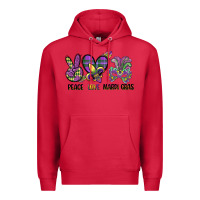Cardinal peace love mardi gras Premium Hoodie - CowGirlArtShop