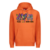 Carrot peace love mardi gras Premium Hoodie - CowGirlArtShop