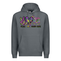 Rock peace love mardi gras Premium Hoodie - CowGirlArtShop