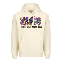 Peace Love Mardi Gras Premium Hoodie | Teevron