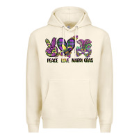 Tofu peace love mardi gras Premium Hoodie - CowGirlArtShop