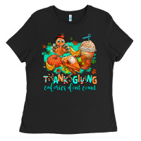Black thanksgiving calories dont count Ladies Tee - AdoDesignShop
